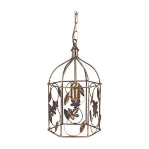 Suspensão TOSEL CLOCHETE vidro cúpula âmbar D35 x H80 cm