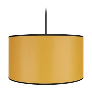 Suspensão TOSEL COCHIN C tecido cilindro Amarelo mostarda D40 x H106 cm