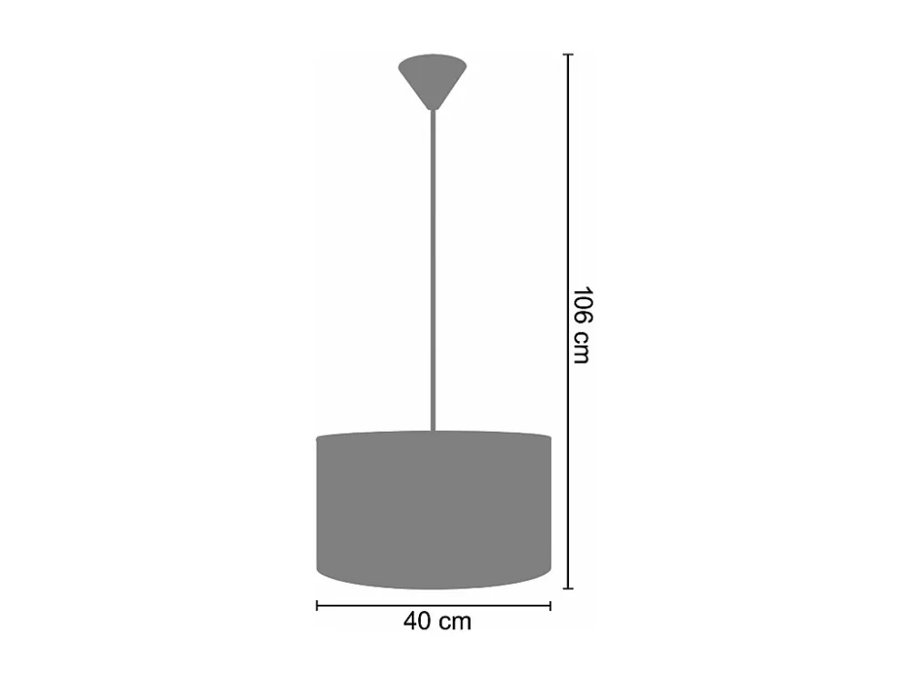 Suspensão TOSEL COCHIN C tecido cilindro Amarelo mostarda D40 x H106 cm
