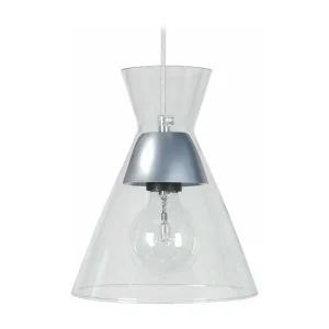 Suspensão TOSEL CONICAL vidro cônico alumínio D20 x H85 cm