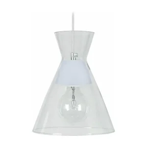 Suspensão TOSEL CONICAL vidro cônico branco D20 x H85 cm
