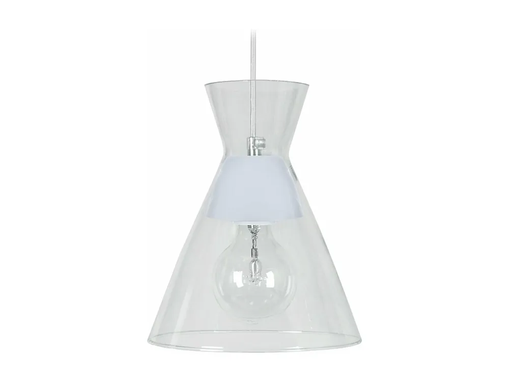 Suspensão TOSEL CONICAL vidro cônico branco D20 x H85 cm