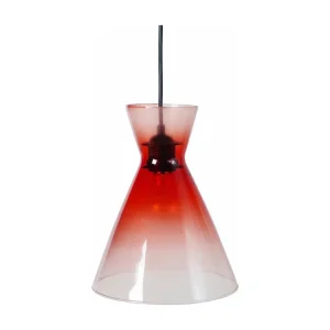 Suspensão TOSEL CONICAL vidro cônico carmim D20 x H85 cm
