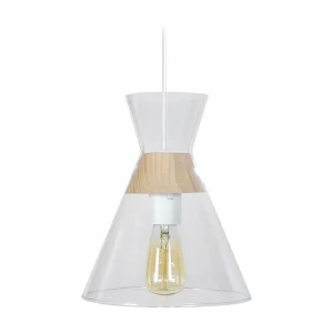 Suspensão TOSEL CONICAL vidro cônico espontâneo D20 x H85 cm