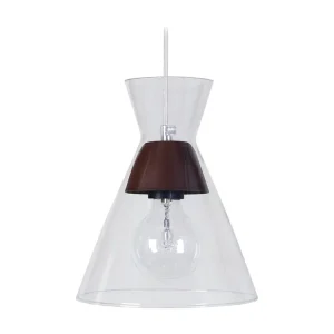 Suspensão TOSEL CONICAL vidro cônico malva D20 x H85 cm
