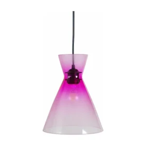 Suspensão TOSEL CONICAL vidro cônico rosa D20 x H85 cm