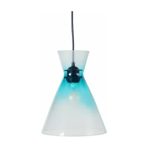 Suspensão TOSEL CONICAL vidro cônico turquesa D20 x H85 cm