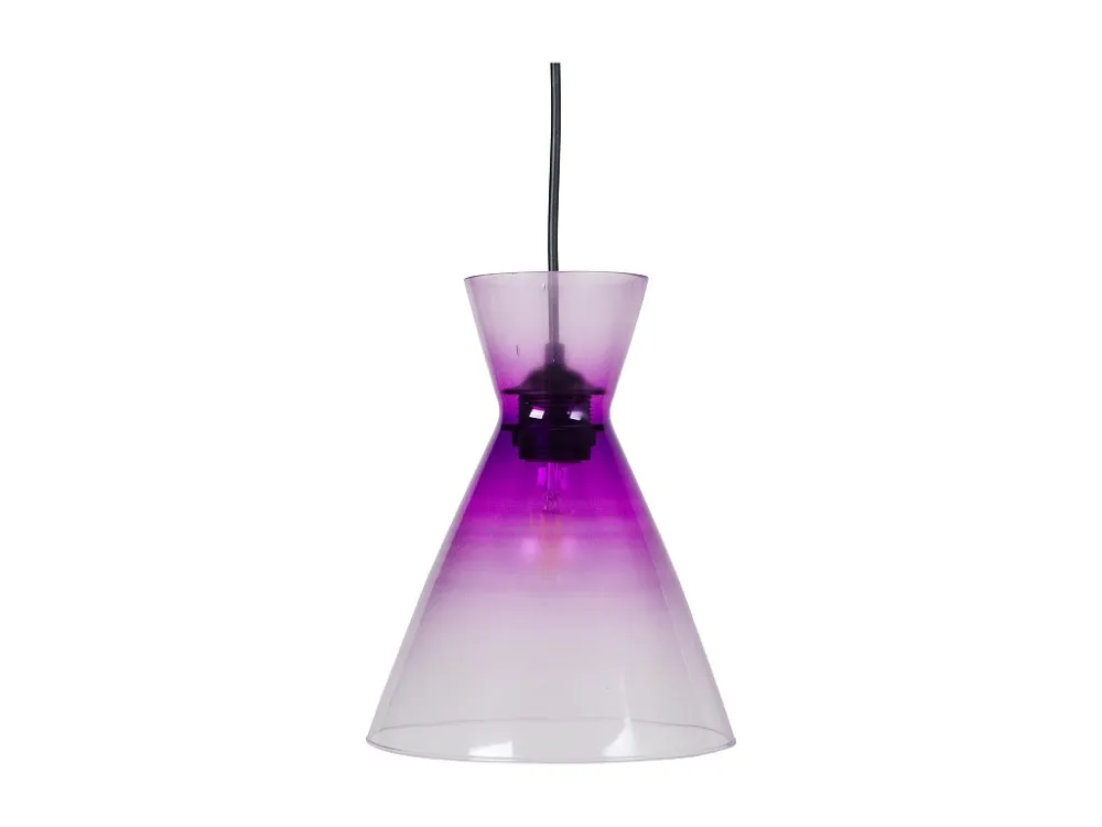 Suspensão TOSEL CONICAL vidro cônico viola D20 x H85 cm