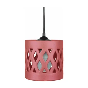 Suspensão TOSEL COVO cerâmica cilindro argila D14,5 x H74 cm