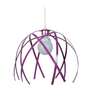 Suspensão TOSEL CRAB BIG metálico geométrico rosa D40 x H90 cm
