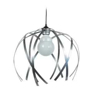 Suspensão TOSEL CRAB BIG metálico geométrico cinza D40 x H90 cm