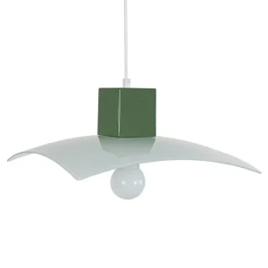Suspensão TOSEL CUBIC lâmpada decorativa cilindro amarelo D9,5 x H80 cm