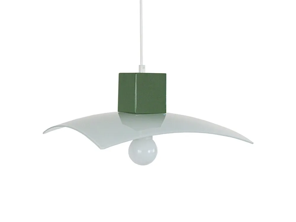 Suspensão TOSEL CUBIC lâmpada decorativa cilindro amarelo D9,5 x H80 cm