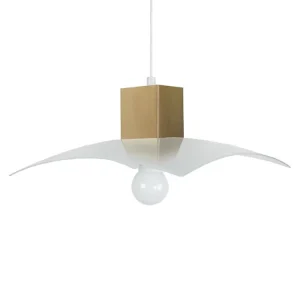 Suspensão TOSEL CUBIC vidro quadrado educado D38 x H60 cm