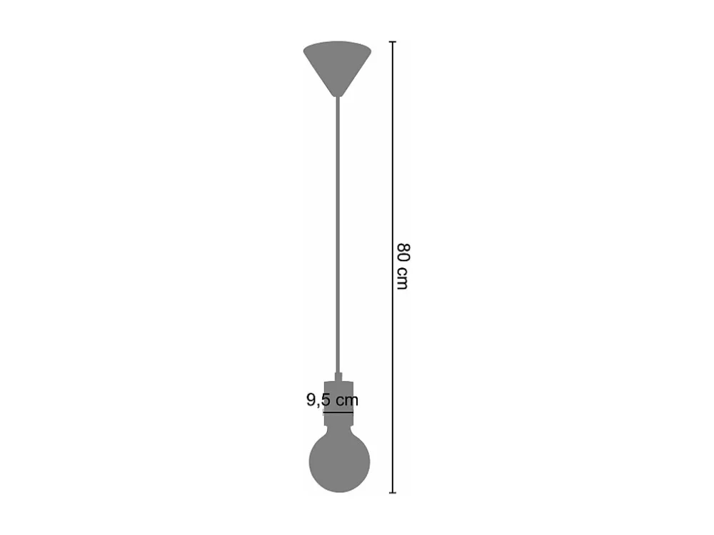 Suspensão TOSEL CUI lâmpada decorativa cilindro preto D9,5 x H80 cm