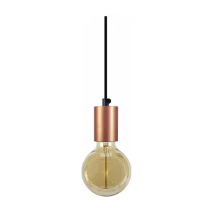 Suspensão TOSEL CUI metálico cilindro branco D30 x H80 cm