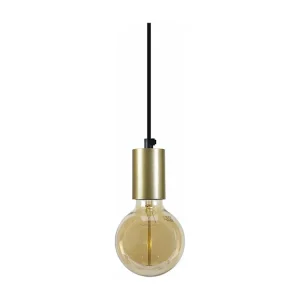 Suspensão TOSEL CUI metálico cilindro cinza D30 x H80 cm