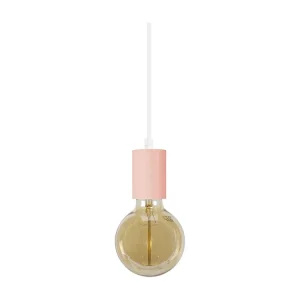 Suspensão TOSEL CUI metálico cilindro roxo D30 x H80 cm