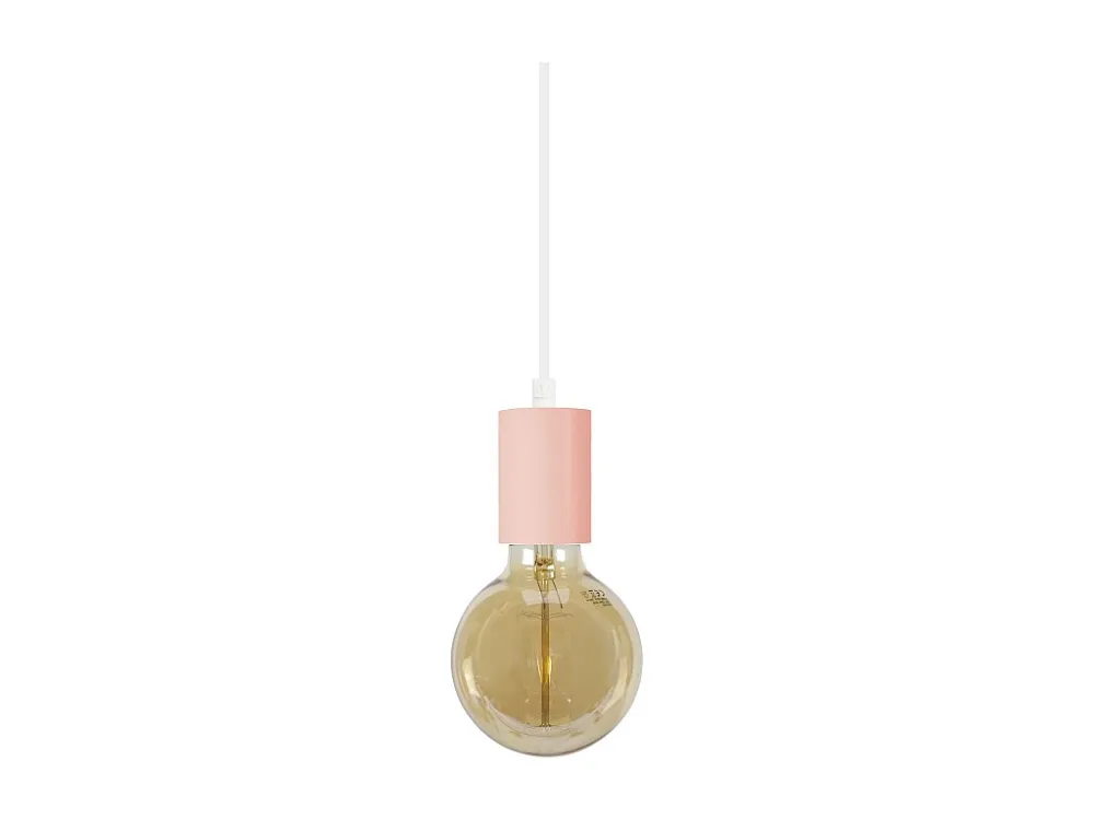 Suspensão TOSEL CUI metálico cilindro roxo D30 x H80 cm