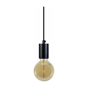 Suspensão TOSEL CUI metálico cilindro vermelho D30 x H80 cm