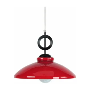 Suspensão TOSEL DAIZY metálico cônico azul D33 x H80 cm