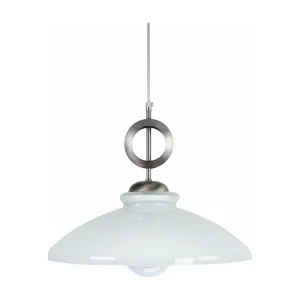 Suspensão TOSEL DAIZY vidro cúpula laranja D20 x H70 cm