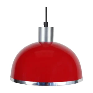 Suspensão TOSEL DEMI BOULE C metálico cúpula anis D30 x H68 cm