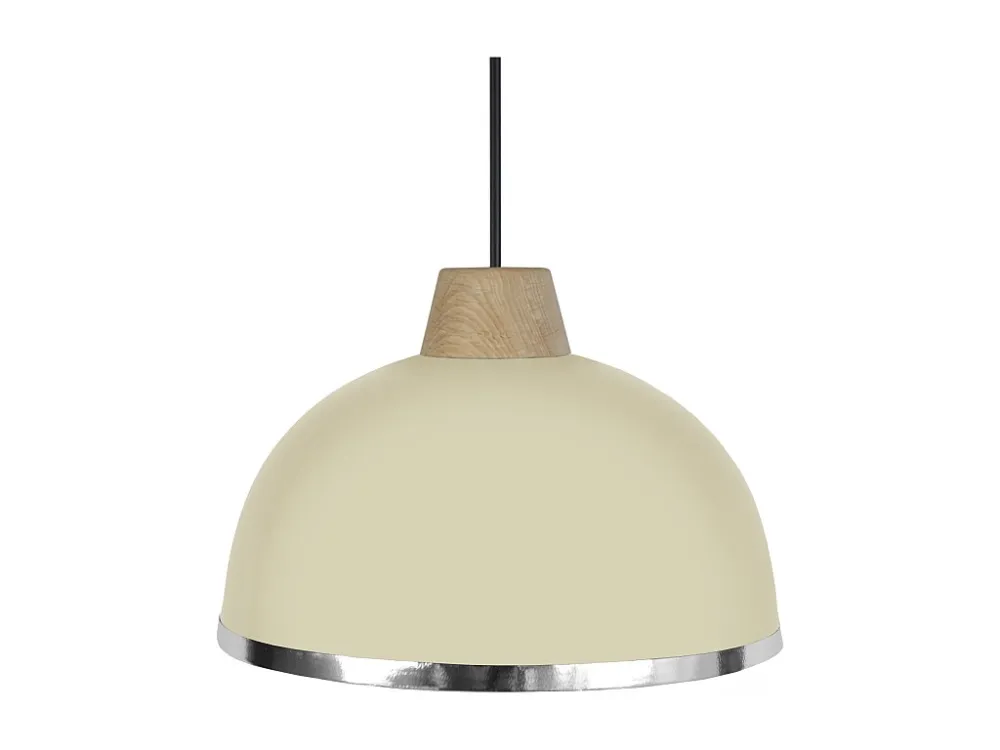 Suspensão TOSEL DEMI BOULE B metálico cúpula bege D24,5 x H77 cm