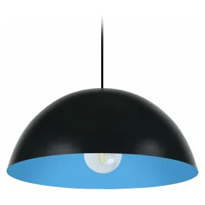 Suspensão TOSEL DEMI BOULE metálico cúpula creme D24,5 x H77 cm