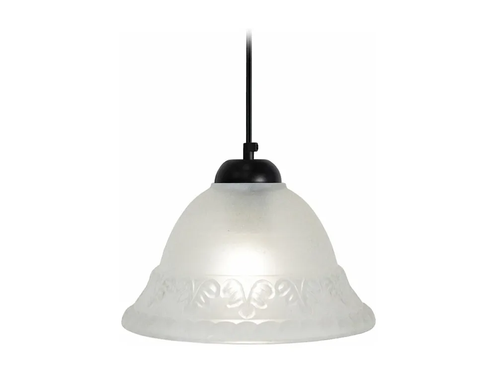 Suspensão TOSEL ELEGANTE vidro Sino.. cetim D17 x H68 cm