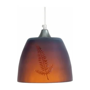 Suspensão TOSEL ELLEN vidro cúpula azul D20 x H74 cm
