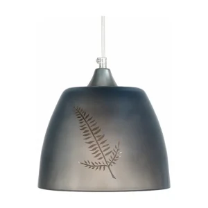 Suspensão TOSEL ELLEN vidro cúpula bege D20 x H74 cm