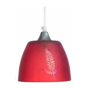Suspensão TOSEL ELLEN vidro cúpula Verde D20 x H74 cm