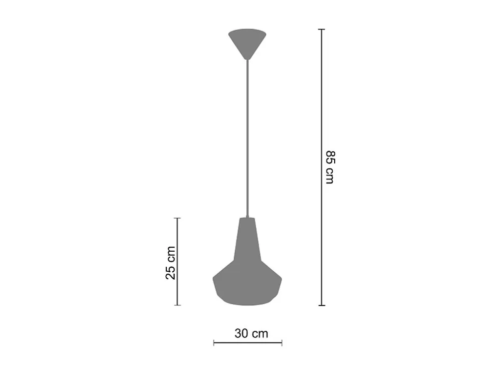 Suspensão TOSEL ESPOO cordão de algodão globo branco D25 x H90 cm