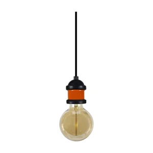 Suspensão TOSEL FANG cerâmica cônico castanho D17 x H70 cm