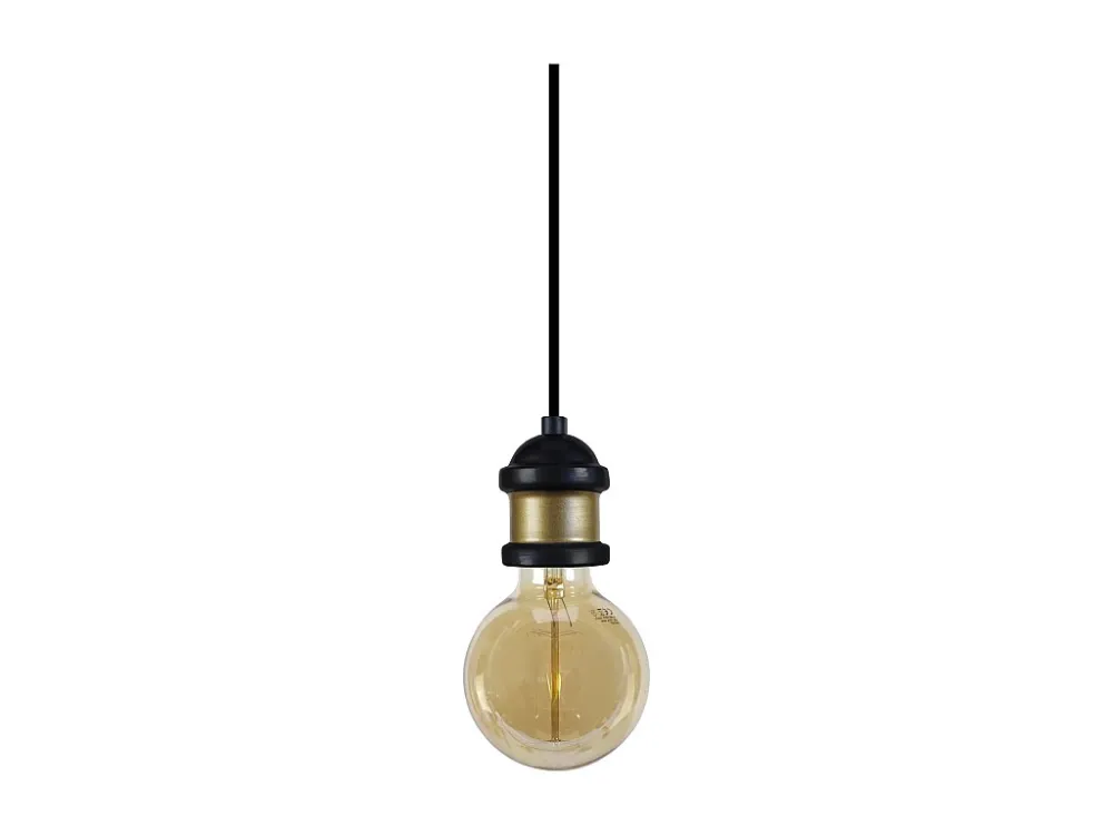 Suspensão TOSEL FANG lâmpada decorativa cilindro Dourado D9,5 x H80 cm