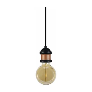 Suspensão TOSEL FANG lâmpada decorativa cilindro cobre D9,5 x H80 cm
