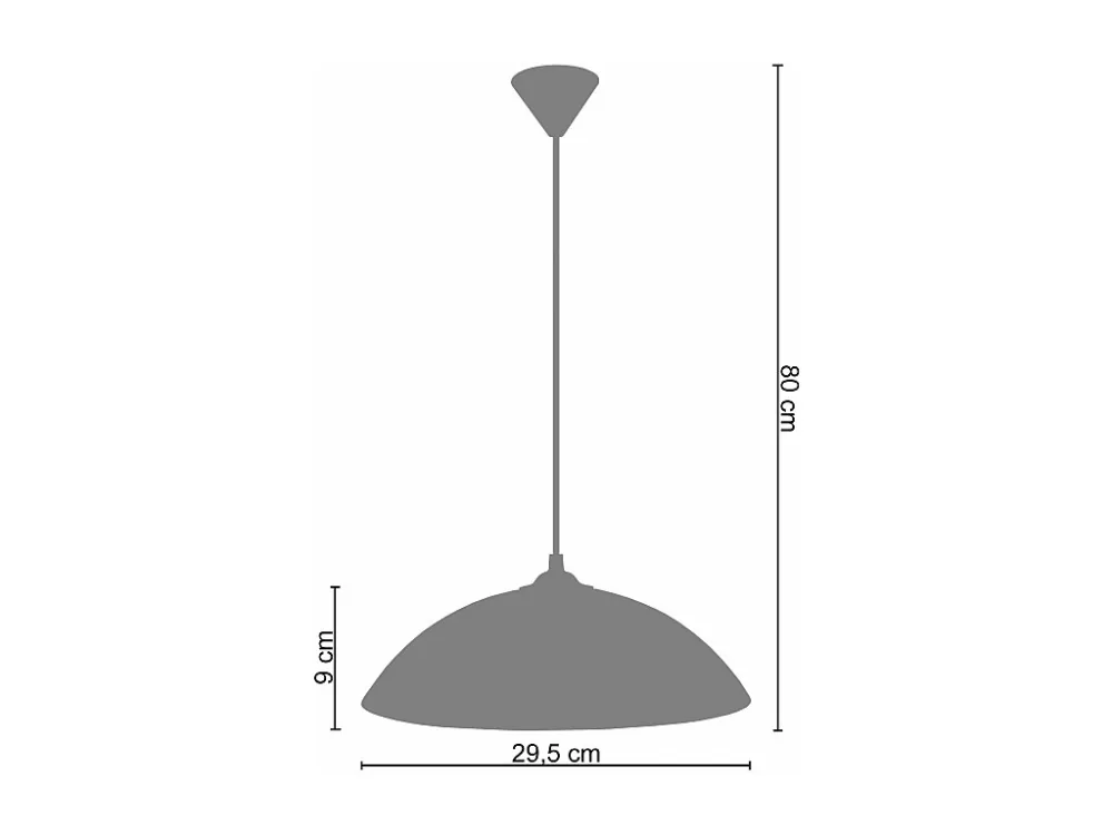 Suspensão TOSEL FLEUR metálico cúpula branco D44 x H70 cm