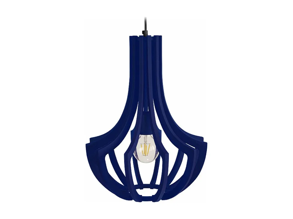 Suspensão TOSEL FREDERICIA metálico cúpula azul D40 x H110 cm