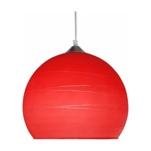Suspensão TOSEL GLOBE LIGNES vidro globo azul D30 x H85 cm