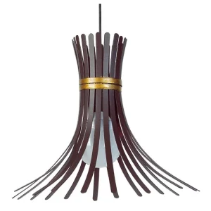 Suspensão TOSEL JUPE INDIENS metálico globo vermelho D30 x H85 cm