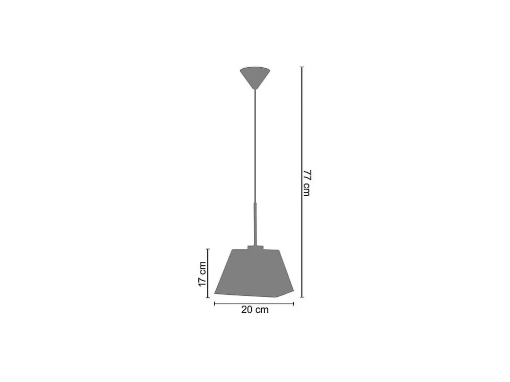 Suspensão TOSEL KLEOPS metálico cilindro azul D13 x H90 cm
