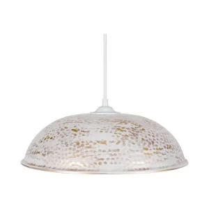 Suspensão TOSEL KÂNPUR cordão de algodão globo branco D32 x H90 cm