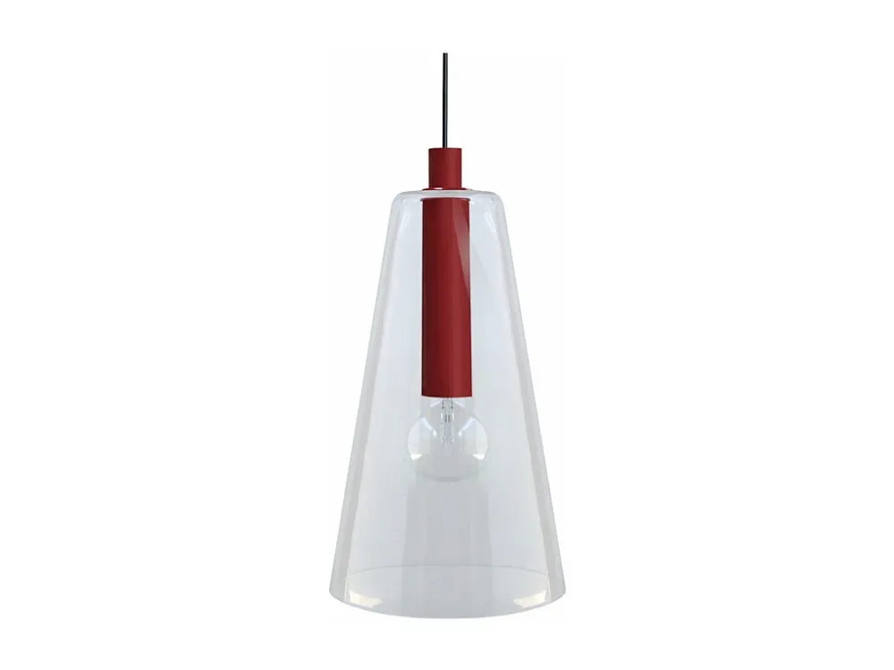 Suspensão TOSEL KON metálico cônico rosa D24 x H80 cm
