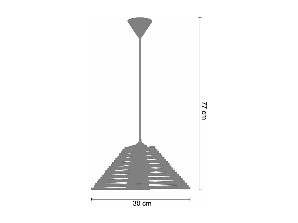 Suspensão TOSEL KYOTO tecido quadrado taupe D17 x H80 cm