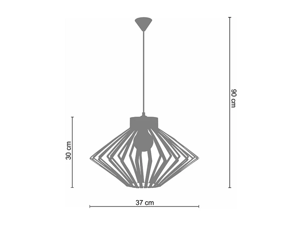 Suspensão TOSEL LAM. BÂLE metálico globo Dourado D30 x H97 cm