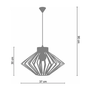 Suspensão TOSEL LAM. BÂLE metálico globo Dourado D30 x H97 cm