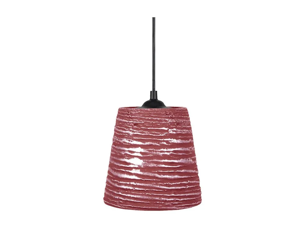 Suspensão TOSEL LAMAS vidro cúpula cetim D20 x H80 cm