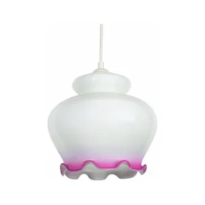 Suspensão TOSEL LANDES metálico cônico rosa D15 x H78 cm