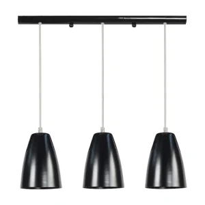 Suspensão TOSEL LARSEN metálico cônico cinza D15 x H78 cm